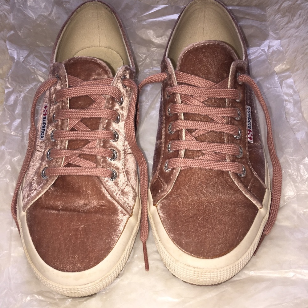 Superga Blush Velvet Sneakers 8.5 US 39.5 EU